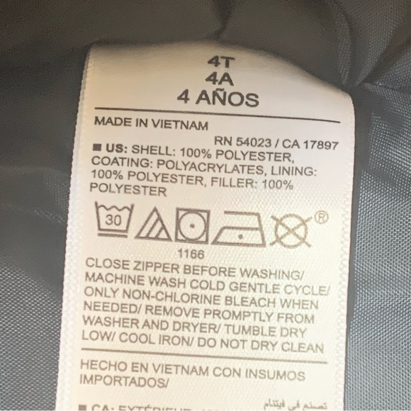 Old Navy Unisex Hooded Zip-Front Water-Resistant Jacket for Toddler 4T NEW!! - Picture 7 of 10